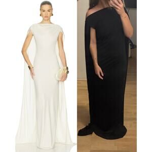 Helsa The Alva Caped Jersey Dress